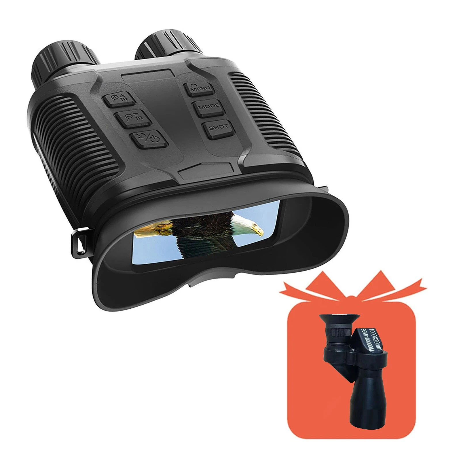 (image for) NV3280 Full-Color Night Vision Binoculars Digital Infrared Telescope with 10X Optical Zoom Large Screen Waterproof Outdoors Telescopes for Hunting